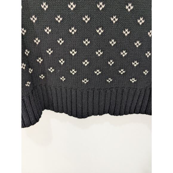 NWT Chaps Ski Sweater Black Fair Isle Winter Pullover Size M - Picture 4 of 8